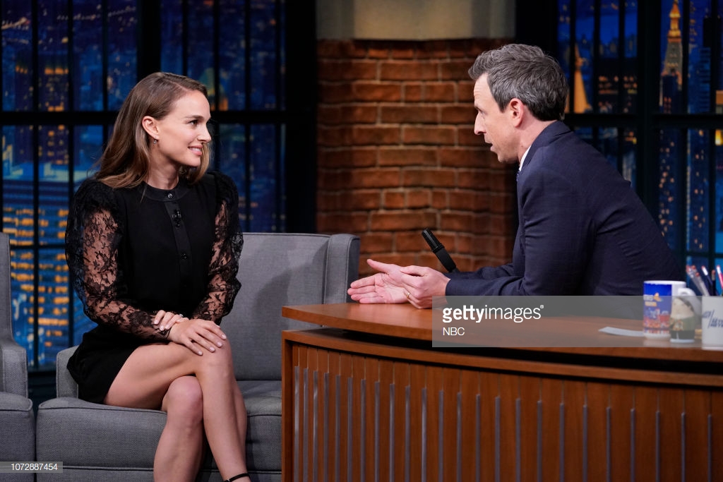 Natalie at the Late Night with Seth Meyers.